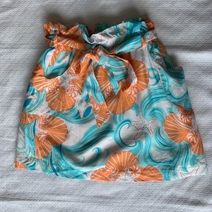 Lilly Pulitzer Avery Skirt Silk Lined Sea Shells